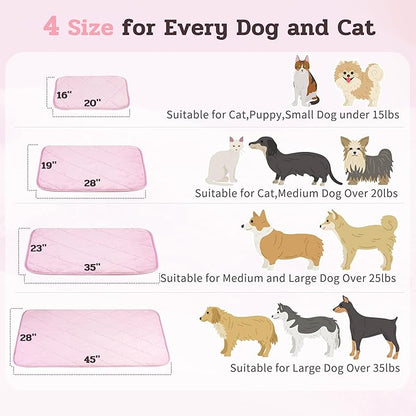 NWK Fluffy Self Warming Cat Mat, Cat Blanket, Thermal Dog Mat, Washable, Non-Slip Bottom for Sofa & Crate & Kennel & Car Seat (Blush Pink, Medium (28'' X 19'' X 0.4''))