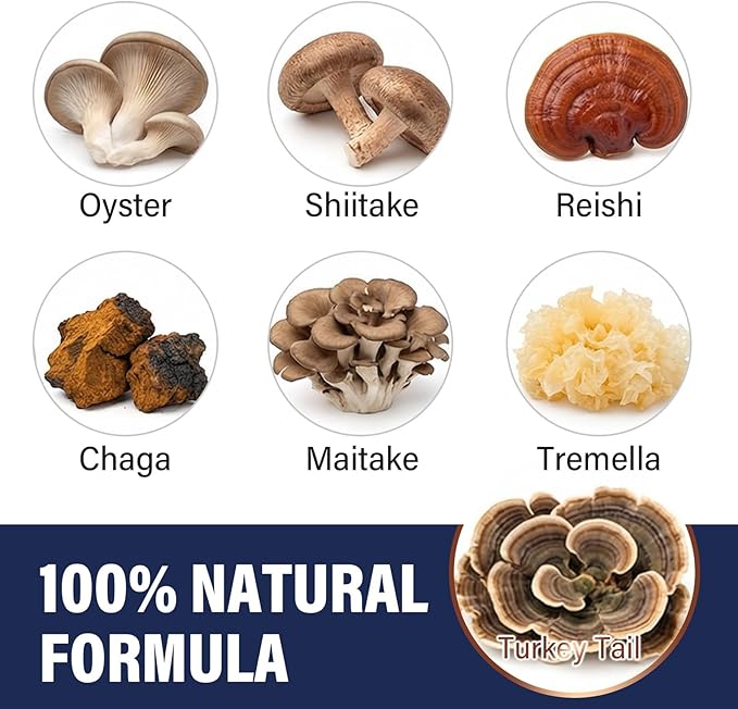 Mushroom Powder for Dogs & Cats, 11 Mushroom Complex with Turkey Tail, Lion’s Mane, Chaga, Lipoma for Cats, Partner Guard for Dogs Lumps and Bumps