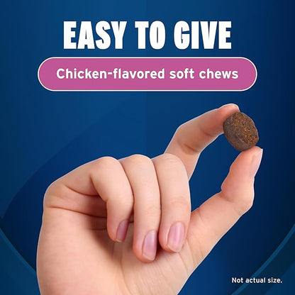 Pet Protect Fast-Acting Calming Supplement for Dogs, Vet-Formulated Tranquilify, Chicken-Flavored Soft Chews (60 Count)