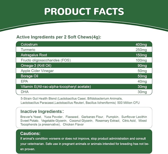 Dog Allergy Relief Chews, Dog Itch Relief Chews for Large Dogs Paw Licking Itchy Skin, Probiotics with Astragalus Omega-3 for Seasonal Allergies Coat Immune Supplement-300ct