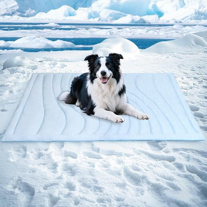 BECEMURU Dog Cooling Mat, Thickened Soft Pet Cooling Pad for Summer, 48"x28" Pet Bed for Crate Kennel Sofa, Q-MAX＞0.45, Non-Gel Coolness, Machine Washable & Durable - Keep Pet Cool and Comfortable