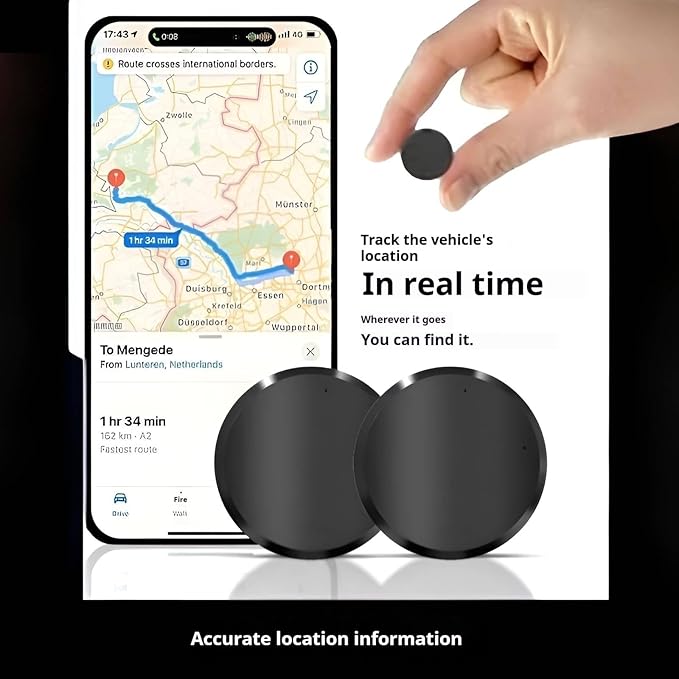 Mini GPS Tracker for Vehicles | No Subscription Required | Magnetic Real-Time Locator for Car, Kids, and Pets (Android)