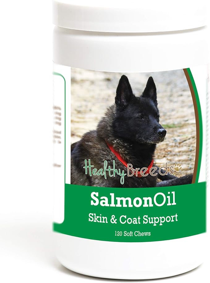 Healthy Breeds Norwegian Elkhound Salmon Oil Soft Chews 120 Count