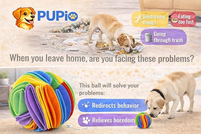 6" Snuffle Ball Toy for Dogs – Treat Hiding Toy for Sniffing & Mental Stimulation - Interactive Enrichment Dogs