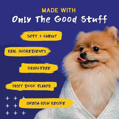 PupGrade Skin & Coat Soft Chew Supplement for Dogs – Supports Healthy Skin, Coat, and Immune Function - Rich in Natural Fish Oil, Omega Fatty Acids, and Vitamins – 180 Soft Chews