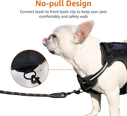 Amazon Basics No-Pull Dog Harness, Adjustable Front Clip, Escape Proof Tactical Vest, X-Large, Black