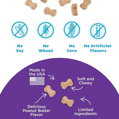 Outward Hound by Nina Ottosson Puzzle Bitez USA Made Dog Treats,Peanut Butter Flavor,Bite-Sized Training Reward and Interactive Puzzle Toy Treats,7.5oz,(Pack of 2)