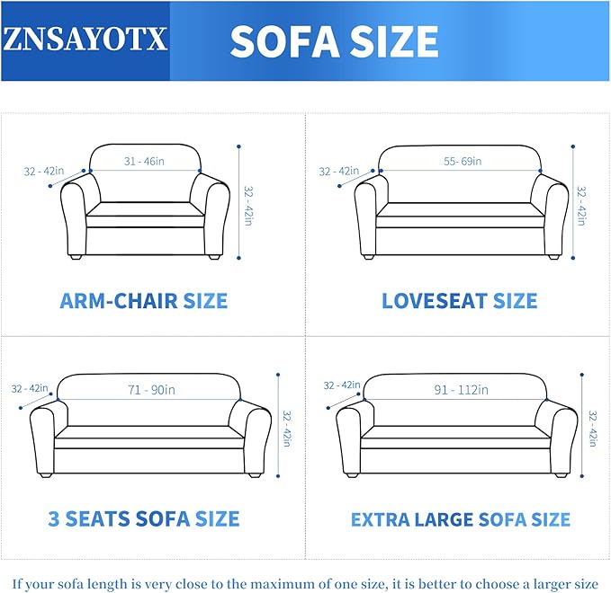 ZNSAYOTX 1 Piece Jacquard Couch Covers for 3 Cushion Couch Living Room High Stretch Sofa Cover Pets Dogs Friendly Anti Slip Thickened Slipcovers Furniture Protector (Sofa, Peacock Blue)