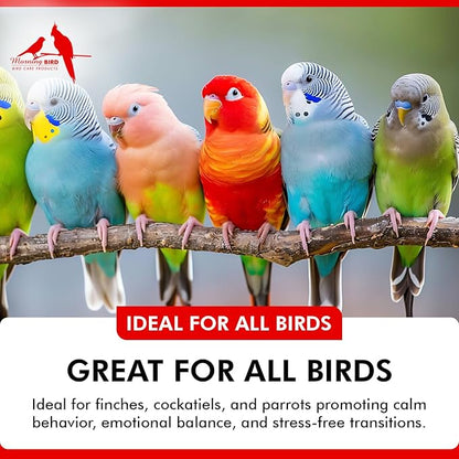 Morning Bird Mood Food 4.5 oz – Natural Calming Supplement for Birds – Non-Sedating Formula – Helps Reduce Stress, Aggression & Feather Plucking – Gentle Support with Amino Acids & B Vitamins