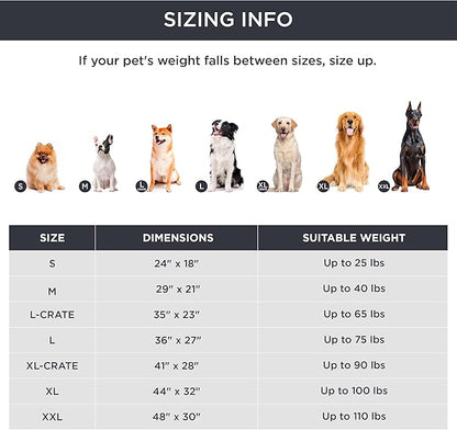Bedsure Washable Dog Crate Bed for Medium Dogs, Soft Foam Floor Pet Mat, Versatile Lightweight Pet Crate Pad for Kennel
