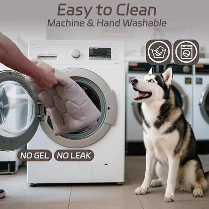 Dog Cooling Mat, Breathable Cooling Mat for Dog Pet Blanket, Washable Cooling Pad for Dogs & Cats, Summer Relief Greige Neutral Decor Mat for Crate, Floor and Car, Taupe, Size B (48"L x 28"W)
