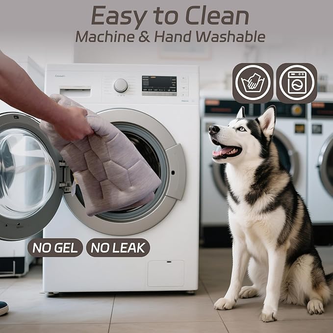 Dog Cooling Mat, Breathable Cooling Mat for Dog Pet Blanket, Washable Cooling Pad for Dogs & Cats, Summer Relief Greige Neutral Decor Mat for Crate, Floor and Car, Taupe, Size C (59"L x 40"W)