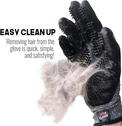 Pet Grooming Gloves for Dogs and Cats Deshedding Brush and Bathing Mitt with Soft Rubber Tips Gentle Massage Tool Removes Loose Hair Dirt and Dander Reduces Shedding Easy to Clean