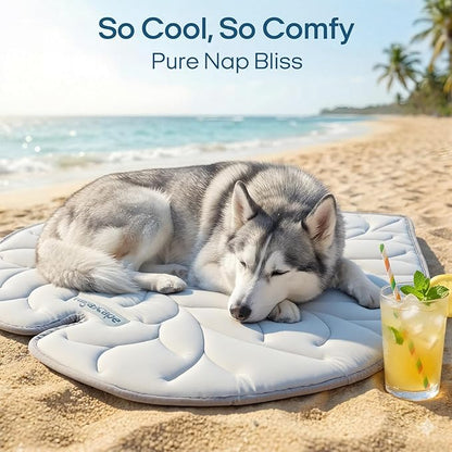 Vagascape Dog Cooling Mat, Washable Pet Cooling Mat, 47" x 45" Thick & Durable Large Cooling Mat for Dogs, Portable Foldable Premium Cooling Pad for Indoor, Outdoor, Travel, Camping, Patio and Beach