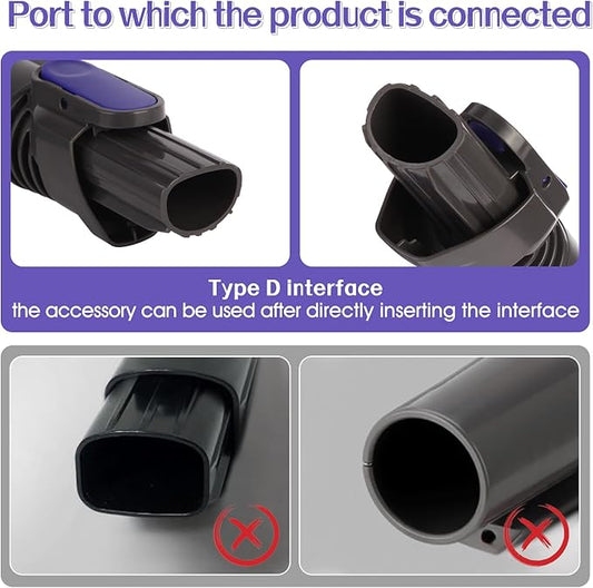 IX141 Pet Cordless Stick Vacuum Replacement Parts Compatible With Shark Pet Cordless Stick IZ162H IZ163H IZ362H IZ562H IZ140 IZ142 UZ145 Crevice Tool Horse Hair Brush Attachment for D-Shaped Vacuum