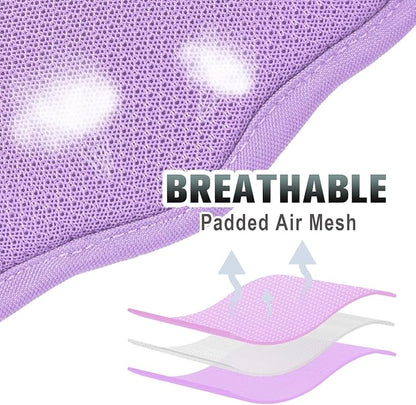 BARKBAY No Pull Dog Harness Large Reflective Dog Harness with Front Clip and Easy Control Handle for Walking Training Running with ID tag Pocket(Lavender Sky,S)