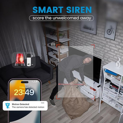 litokam Security Camera Indoor 2K, 360 Pan/Tilt Cameras for Home Security with Motion Detection, Baby Monitor for Pet/Dog with Night Vision, 2.4GHz WiFi Cam with Phone App & 2-Way Audio