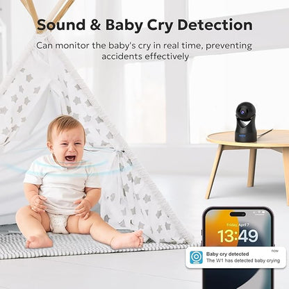 owltron Security Camera Indoor 2K, 360 Pan/Tilt Home Security Cameras with Motion Detection, Pet Cam WiFi with Phone App, Baby Monitor with Night Vision & Two Way Audio, 2 Pack