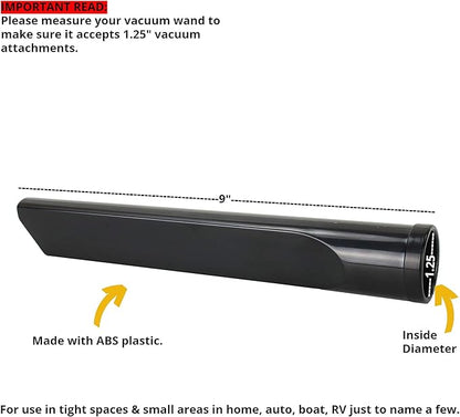 Attachments for 1.25" Vacuum Cleaner – Dust Brush, Crevice, Upholstery Tool & 2 Adapter - fits 1.5" & 1.375" Compatible with Kirby, Shark, Hoover, Oreck, Bissell, Eureka, Rainbow