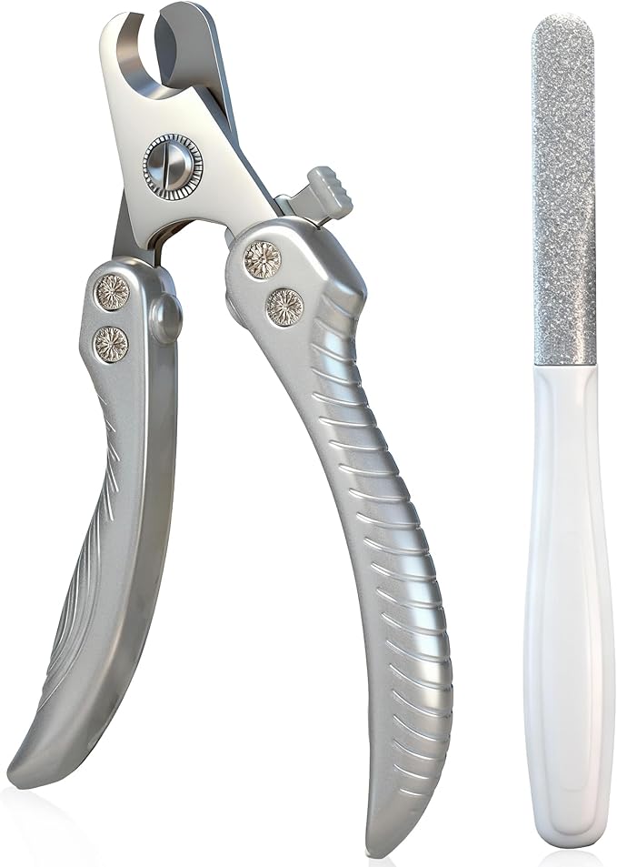 Dog Nail Clippers for Large Dogs, Heavy Duty Dog Nail Cutter, Extra Sharp Scissor for Meddium, Large and Extra Large Pets, with Dog Nail File