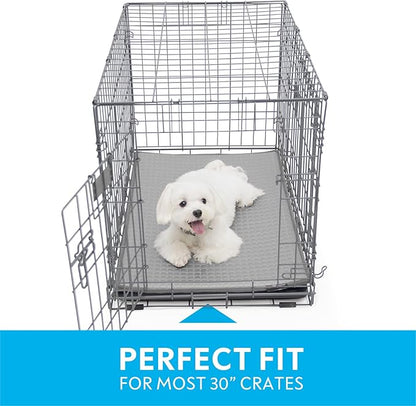 Paw Inspired Cooling Orthopedic Crate Pad for Dogs and Cats, Washable Memory Foam Dog Cooling Mat (29x18 Inch Small Size for 30 Inch Kennel, Gray)