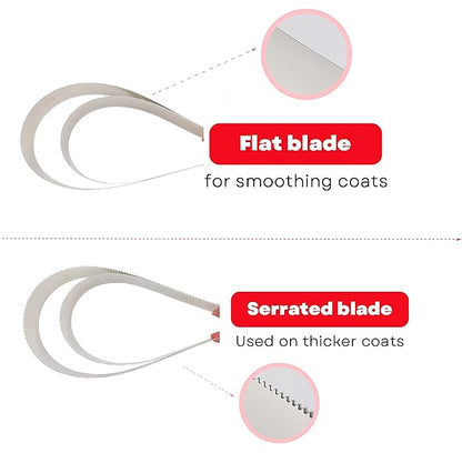 Shedding Blade Horse Brush Scraper Stainless Steel Shed Blade for Dogs (two loops)