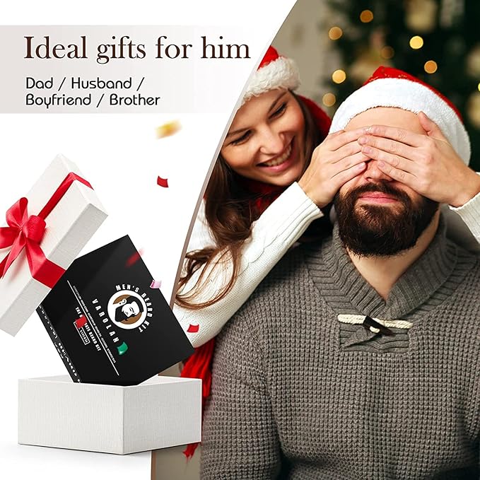 Varolan Birthday Gifts for Men, Mens Gifts, Unique Beard Care Kit for Men Best Friends Male Dad Brother Husband Fiance Him Boyfriend Coworker, Gift Ideas Gifts for Him