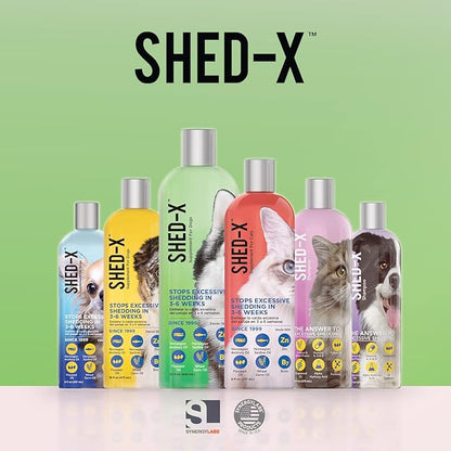 Shed-X Liquid Dog Supplement,32oz – 100% Natural – Helps Dog Shedding,Fish Oil for Dogs Supports Skin & Coat,Dog-Oil for Food with Essential Fatty Acids,Vitamins,and Minerals,(Pack of 2)