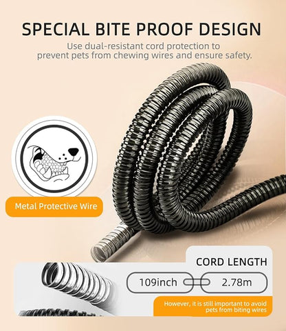 Pressure Activated Pet Heating Pad 29 x 20,Gravity Sensing,Automatic or Manual Mode,Heated Dog Bed with Timer,Adjustable Temperature,Chew Resistant Cord,Waterproof & Washable Heated Pet Bed Mat