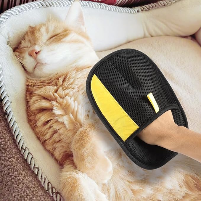 Pet Hair Removal Glove for Cats & Dogs, 2025 New Pet Hair Remover Electrostatic Gloves Pet Hair Remover Glove for Couch, Furniture, Carpet, Curtain, Washable Reusable Animal Fur Removal Tool (3PCS)