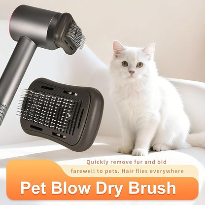 Pet hair blowing comb-Skin Friendly Grooming Tool for Dogs, Cats, and Puppies, Deshedding and Hair Removal for Long and Short Haired Pets (dark gray)