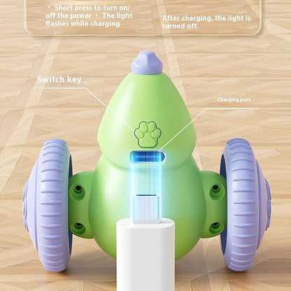 Interactive Cat Toys for Indoor Cats,Automatic Moving Kitten Toys,Cat Mouse Toy with Tail Lights,Cat Toys for Bored Indoor Adult Cats,Cat Enrichment,Smart Electric Tails for Chasing Pet Toys