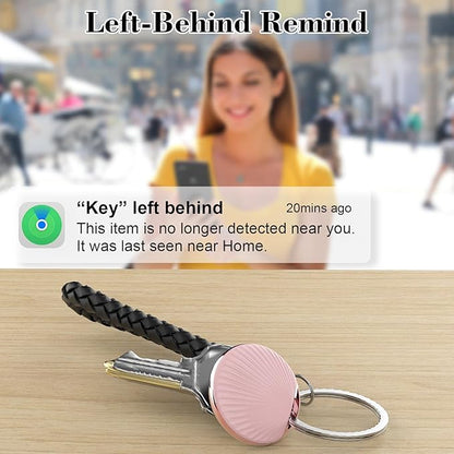 Air Tracker Tag, [MFi Certified] Smart Tag, Pet Bluetooth Tracker for Apple Find My, IP68 Waterproof,Replaceable Battery, Key Finder and Item Locator for Keys, Bags, Pets, Wallet-Pink