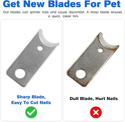JIOTAR 6 Pet Nail Clipper Blade Replacement Parts for Resco Guillotine Trimmers, Pets Dogs Guillotine Nail Trimmer Blades -6 Pack