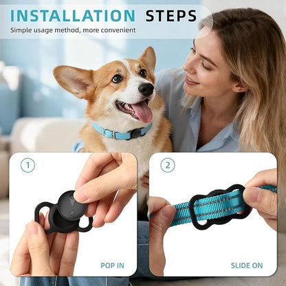 Pet GPS Tracker for Dogs,Smart Mini Location Tractive Collar Trackers for Cats,Works with iOS Find My,No Monthly Fee Subscription,IP67 Waterproof Real-Time Global Tracking Anti-Lost Ultra-Slim