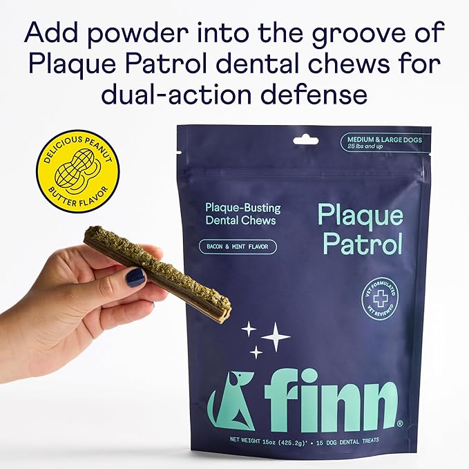 Finn Dental Powder for Dogs | Targets Plaque, Tartar & Bad Breath