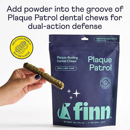 Finn Dental Powder for Dogs | Targets Plaque, Tartar & Bad Breath