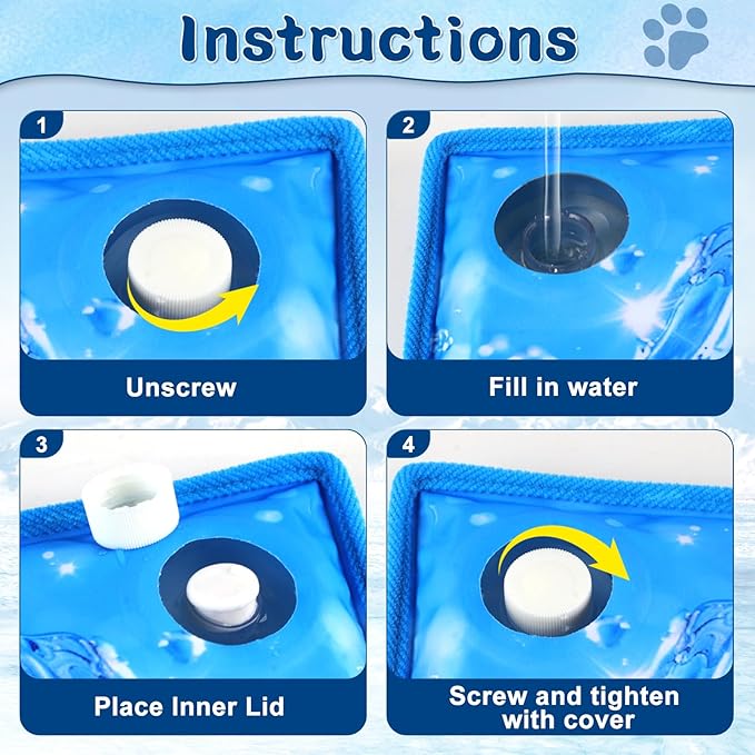 Dog Cooling Mat, Universal Pet Cooling Pad, Double-Sided Durable Water-Resistant, Portable and Easy to Clean, Suitable for All Pets, Keep Your Pet Cool Indoors and Outdoors（47.5 x 29.5 in）