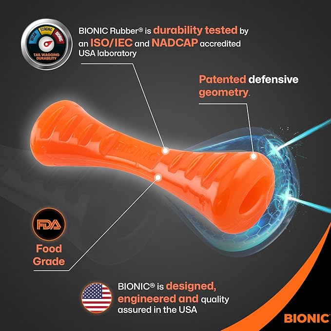 BIONIC Urban Stick Dog Toy, Large - Interactive Dog Chew Toy for Dogs Between 30-60+ lbs. (13-27+ kg.)