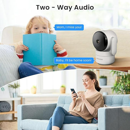 AMOROM 2 Pack 2K Indoor Security Camera Wireless, 360° Pan-Tilt Wi-Fi Pet/Baby Monitor with AI Motion Detection, Night Vision, Phone App, Cloud & SD Storage (5G/2.4G Hz)