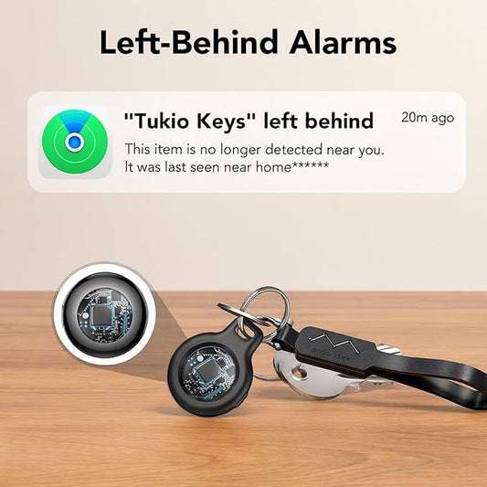 2026 New [Apple MFi Certified] Air Tracker Tag-1 Pack (iOS Only), Tukio Bluetooth Tracker for Apple Find My, Replaceable Battery, Key Finder and Item Locator Smart Tag for Keys, Bag, Luggage and More