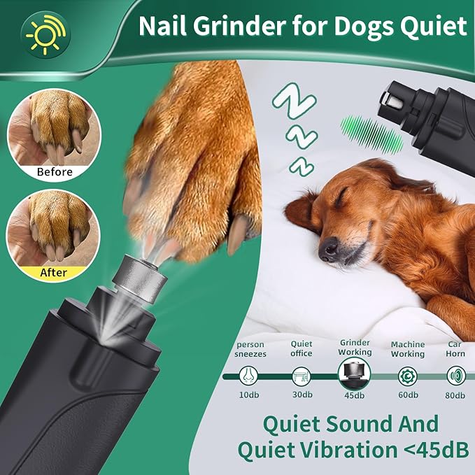 CATPICK 2-in-1 Cat Nail Clippers & Dog Nail Clippers Trimmers for Large Medium Small Dogs Cats Claw Trimmer Quick Sensor and Safety Guard USB Rechargeable with 2 LED Lights Dogs Nail Trimmer