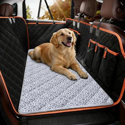 MH MYLUNE HOME Cooling Pet Car Mat for Backseat–Non-Slip Oxford Fabric,Pet-Friendly Seat Covers,Travel Pet Bed,for Backseat/Trucks SUVs Extender Seat Protectors 24.8"x54" inch