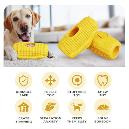 Multi-Functional Interactive Dog Toys for Aggressive Chewers, Indestructible Dog Toys for/Medium/Large Breeds,Frozen Dog Treat Holder to Keep Them Busy,Reduces Anxiety(Pack of 2)