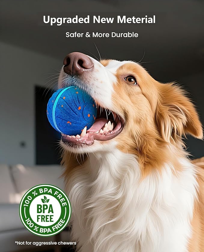 Xeuch Smart Interactive Dog Balls, Automatic Moving Ball for Medium and Large Dogs, ETPU New Material, Motion Activated Rolling & Rotating Bouncy Toy for Dog Enrichment & Stimulation