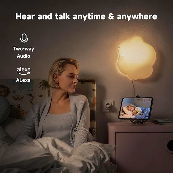 JAIOTlink Indoor Pet Security Camera for Dog Cat, 360° Pan Tilt Baby Monitor, 2.5k Dual-Lens WiFi Camera with Phone App, 2.4G/5G WiFi, AI Human & Pet Detection,Compatible with Alexa