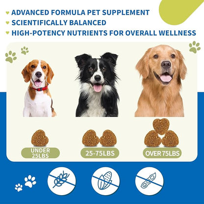 Dog Multivitamin Soft Chews – Glucosamine, Chondroitin, Probiotics & Omega-3 for Joint, Skin & Coat, Heart, Digestive & Immune Support – Chicken Flavor, 120 Soft Chews, ZOAPETAL