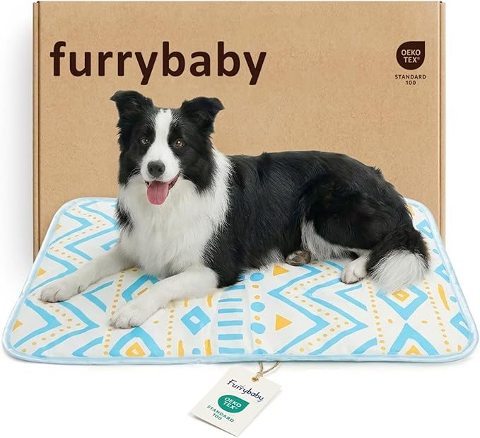 Dog Cooling Mat for Dogs & Cats, Soft Breathable Cooling Pad for Dog Bed, 35"x28" Self Cooling Crate Mat for Dogs, No Gel Washable Non-Slip Pet Cooling Mat Indoor Outdoor, Bohemia