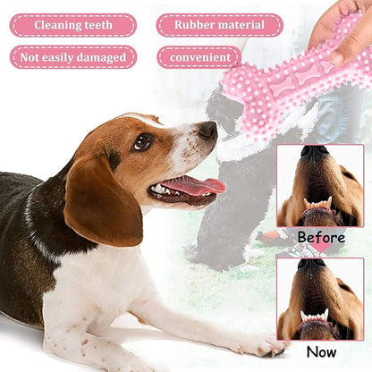 6 Pack Pet Dog Puppy Chew Toys for Teething Small Dogs,Soft Natural Rubber Pink Interactive Dog Puppy Toys Fun Cleaning Squeaky,Funny Dog Chew Toys for Small Medium Breed