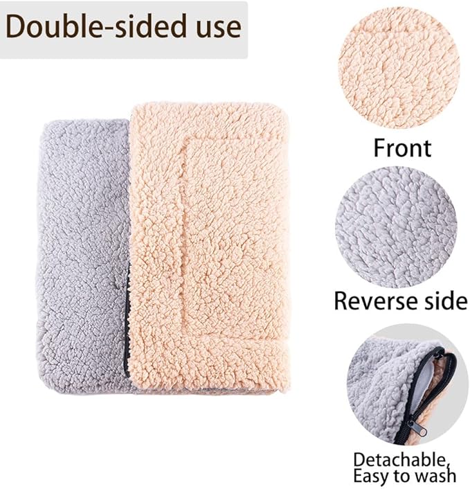 Self Heated Dog Mat Advanced Extra Warm Thermal Pet Warming Pad for Indoor Outdoor Pets with Removable Cover Non-Slip Bottom Washable Non Electric Self Warming Dog Bed, 27 * 35inch